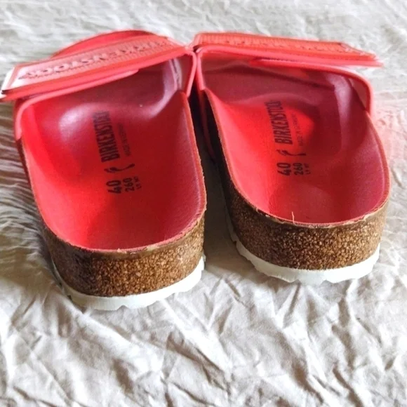 Ladies Designer Shoes by Birkenstock Tema Coral Slides - Picture 10 of 10